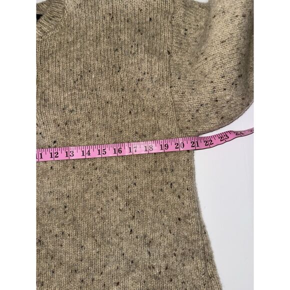 Vtg J Riggins Wool Sweater Henley Chunky Button Thick Cozy Beige Mens Large - Picture 11 of 14